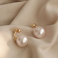 Mode Géométrique Alliage Placage Perles Artificielles Femmes Des Boucles D'oreilles 1 Paire main image 3
