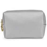 Basic Solid Color Pu Leather Square Makeup Bags sku image 33