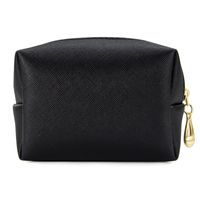 Basic Solid Color Pu Leather Square Makeup Bags sku image 2