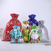 Christmas Cute Santa Claus Snowman Deer Pe Party Gift Bags 1 Piece main image 6