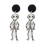 Fashion Skull Plastic Women's Drop Earrings 1 Pair sku image 1