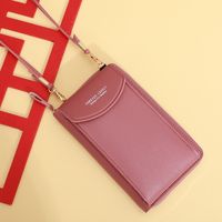 Women's All Seasons Pu Leather Solid Color Fashion Square Zipper Buckle Phone Wallet main image 5