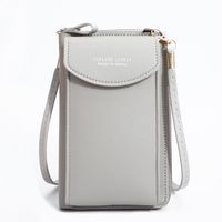 Women's All Seasons Pu Leather Solid Color Fashion Square Zipper Buckle Phone Wallet sku image 3