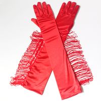 Women's Fashion Solid Color Polyester Spandex Gloves 1 Pair sku image 3