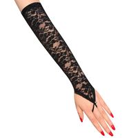 Women's Fashion Solid Color Lace Gloves 1 Pair sku image 1