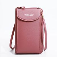 Women's All Seasons Pu Leather Solid Color Fashion Square Zipper Buckle Phone Wallet sku image 8