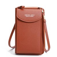 Women's All Seasons Pu Leather Solid Color Fashion Square Zipper Buckle Phone Wallet sku image 12