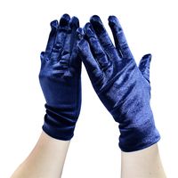 Women's Retro Solid Color Velvet Gloves 1 Pair main image 2
