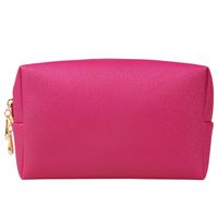 Basic Solid Color Pu Leather Square Makeup Bags sku image 17
