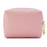 Basic Solid Color Pu Leather Square Makeup Bags sku image 3