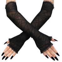 Women's Simple Style Spider Web Nylon Gloves 1 Pair main image 2