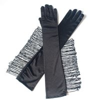 Women's Fashion Solid Color Polyester Spandex Gloves 1 Pair sku image 1