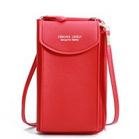 Women's All Seasons Pu Leather Solid Color Fashion Square Zipper Buckle Phone Wallet sku image 1