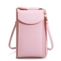 Women's All Seasons Pu Leather Solid Color Fashion Square Zipper Buckle Phone Wallet sku image 5