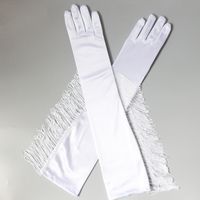 Women's Fashion Solid Color Polyester Spandex Gloves 1 Pair sku image 2