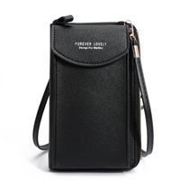Women's All Seasons Pu Leather Solid Color Fashion Square Zipper Buckle Phone Wallet sku image 2