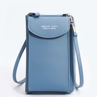 Women's All Seasons Pu Leather Solid Color Fashion Square Zipper Buckle Phone Wallet sku image 6