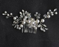 Mode Einfarbig Kupfer Perlen Perle Überzug Haarkämme 1 Stück main image 1