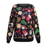 Women's Hoodie Long Sleeve Hoodies & Sweatshirts Printing Casual Christmas Tree Gingerbread main image 6