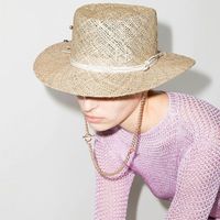 Women's Vacation Solid Color Braid Wide Eaves Straw Hat main image 4