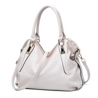 Women's Large Pu Leather Solid Color Fashion Square Zipper Crossbody Bag sku image 1