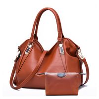 Women's Large Pu Leather Solid Color Fashion Square Zipper Crossbody Bag sku image 10