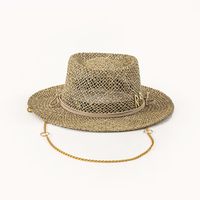Women's Vacation Solid Color Braid Wide Eaves Straw Hat main image 3