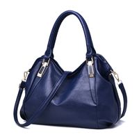 Women's Large Pu Leather Solid Color Fashion Square Zipper Crossbody Bag sku image 3