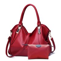 Women's Large Pu Leather Solid Color Fashion Square Zipper Crossbody Bag sku image 7