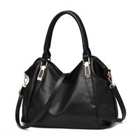 Women's Large Pu Leather Solid Color Fashion Square Zipper Crossbody Bag sku image 4