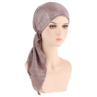 Women's Ethnic Style Stripe Solid Color Beanie Hat main image 5