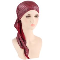 Women's Ethnic Style Stripe Solid Color Beanie Hat main image 6