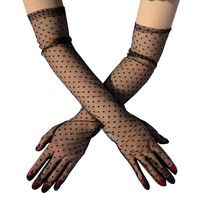 Women's Retro Polka Dots Lace Gloves 1 Pair main image 4