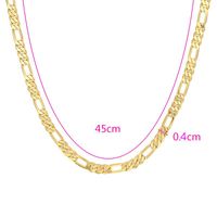 Punk Solid Color Copper Gold Plated Necklace 1 Piece sku image 1