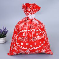 Navidad Lindo Papá Noel Monigote De Nieve Copo De Nieve Pe Fiesta Bolsas De Regalo 1 Pieza sku image 7