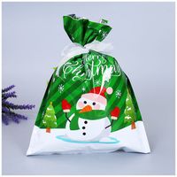 Navidad Lindo Papá Noel Monigote De Nieve Copo De Nieve Pe Fiesta Bolsas De Regalo 1 Pieza main image 4