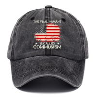 Unisex Simple Style Letter American Flag Curved Eaves Baseball Cap main image 3