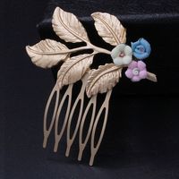 Sweet Flower Alloy Plating Artificial Pearls Hair Clip sku image 3