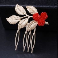 Sweet Flower Alloy Plating Artificial Pearls Hair Clip sku image 2