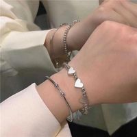 Moda Forma De Corazón Aleación Enchapado Mujeres Pulsera sku image 1