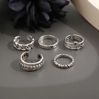 Retro Geometric Moon Heart Shape Alloy Plating Women's Rings 5 Piece Set main image 3