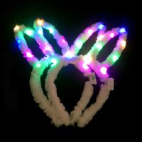 Fashion Cute Plush Rabbit Ears Luminous Headband Party Atmosphere Props sku image 13