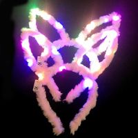Fashion Cute Plush Rabbit Ears Luminous Headband Party Atmosphere Props sku image 9