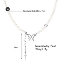 Fashion Butterfly Alloy Pearl Plating Women's Necklace main image 3
