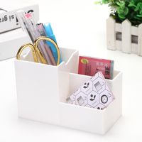 Solid Color Multifunctional Simple Large Capacity Stationery Box sku image 9