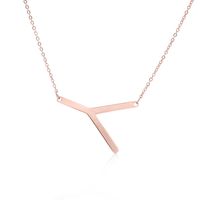 Simple Style Letter Stainless Steel Plating Hollow Out Pendant Necklace sku image 72