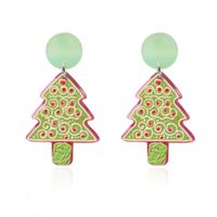 Moda Árbol De Navidad El Plastico Mujeres Pendientes De Gota 1 Par main image 3