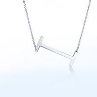 Simple Style Letter Stainless Steel Plating Hollow Out Pendant Necklace sku image 30