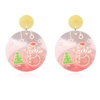 Fashion Christmas Tree Snowman Plastic Women's Drop Earrings 1 Pair sku image 1