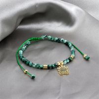 Ins Style Cactus Frog Natural Stone Beaded Inlay Zircon Bracelets 1 Piece main image 2